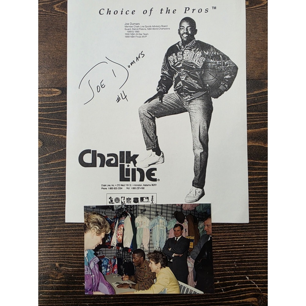 Joe Dumars Chalk Line Signature